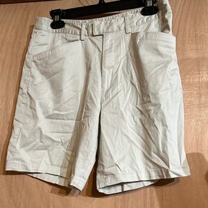 Greg Norman Collection Cream Flat Front Shorts